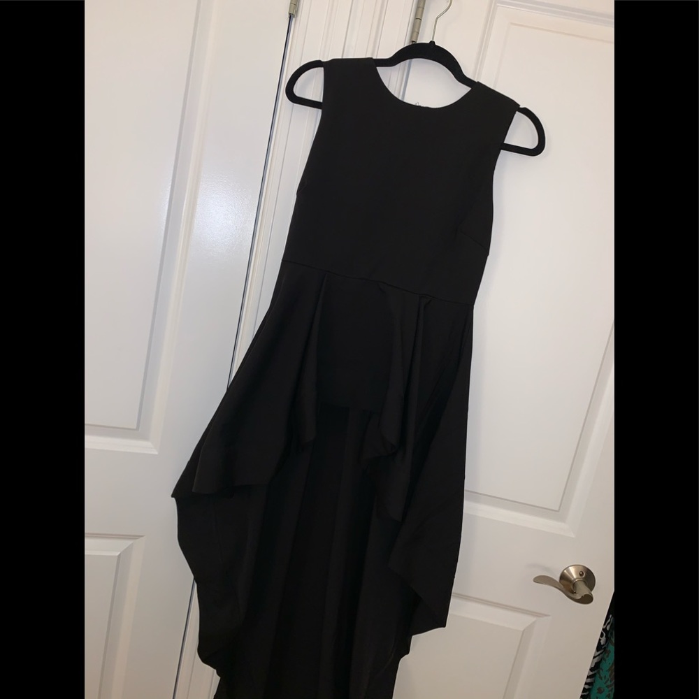 Fashion Nova Black High Low Ruffle Top - Picture 6 of 8